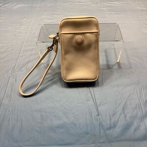 Coach Cream Leather Wristlet